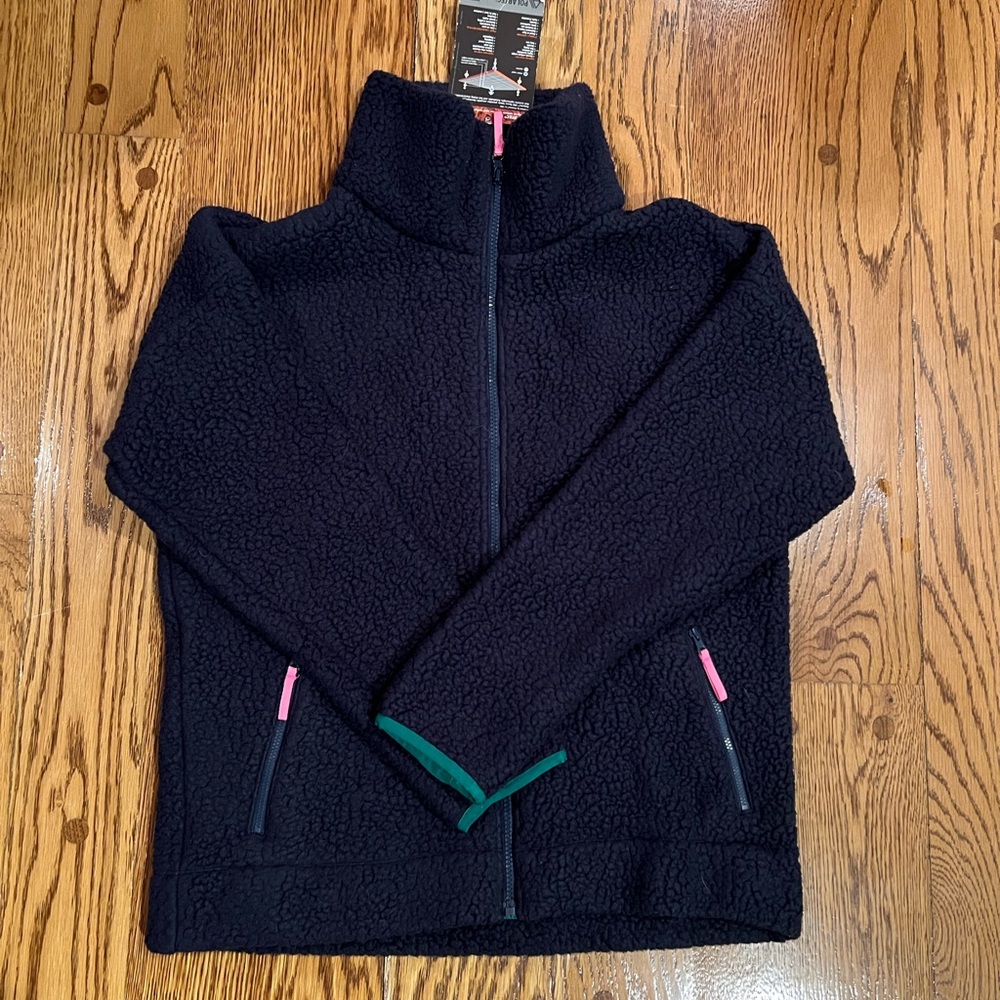 NWT J. Crew Polartec Navy Blue Fleece Jacket size Medium